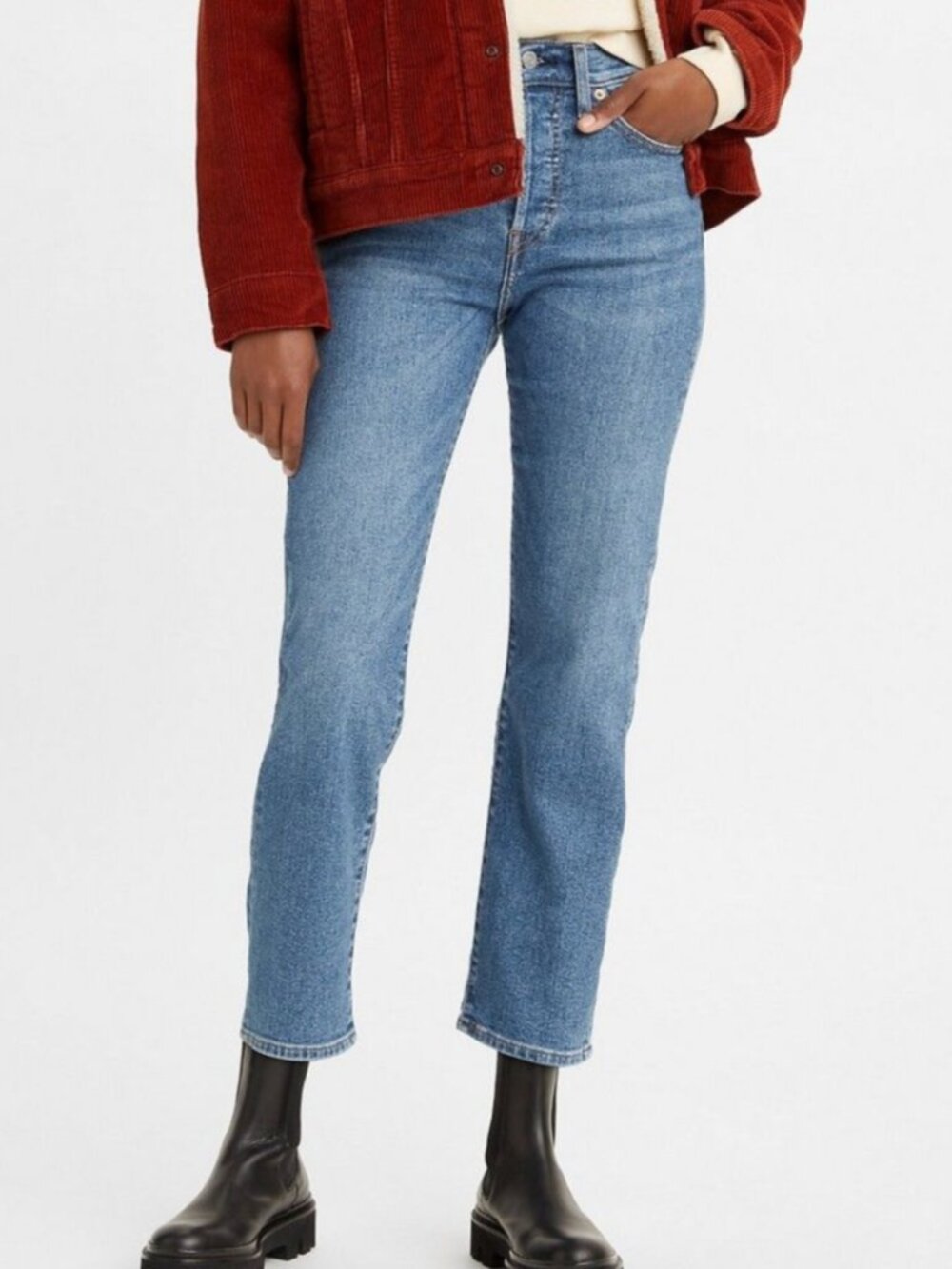 Levis Womens Wedgie Straight, "Love in the Mist", W31 L26